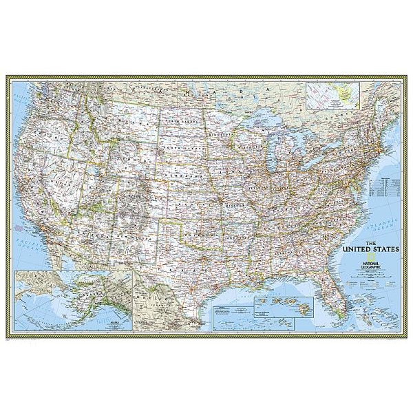 United States Classic [Poster Size and Laminated], National Geographic Maps - Reference (Author)