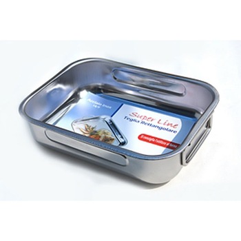 Tava inox adanca 25x18x7cm cu manere Tava inox adanca 25x18x7cm cu manere