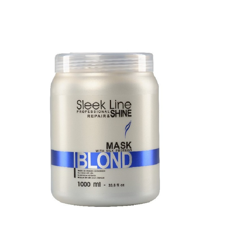 Маска за руса коса Stapiz Sleek Line Blond Repair & Shine, 1000 мл