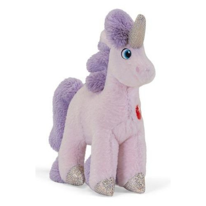 Unicorn roz, TRUDI, set de jucarii de plus, detalii atragatoare, 30x15cm
