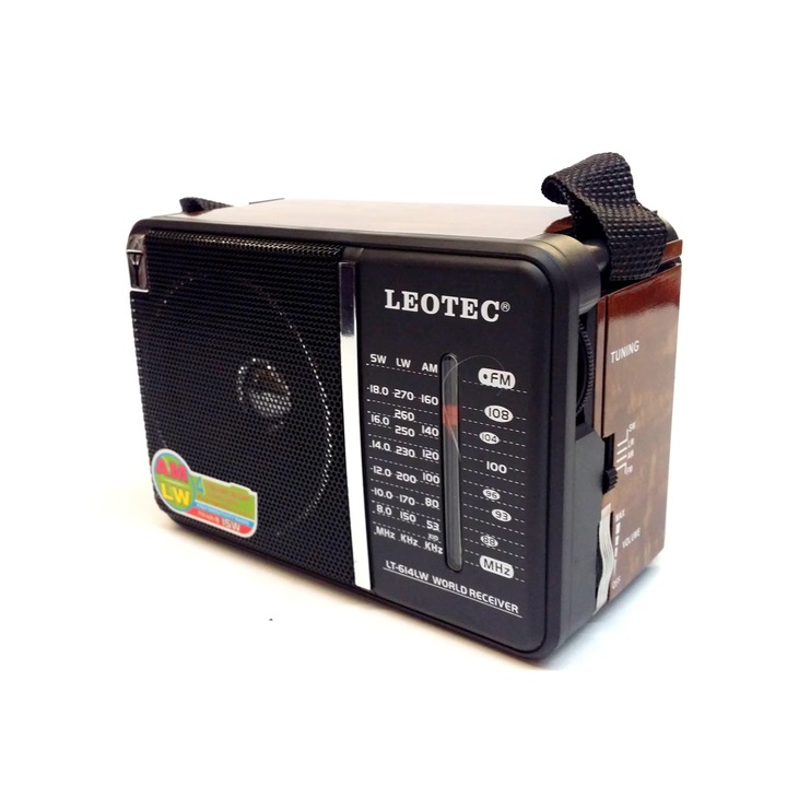 Radio Leotec® LT-614LW cu 4 benzi radio, alimentare 220v si baterii