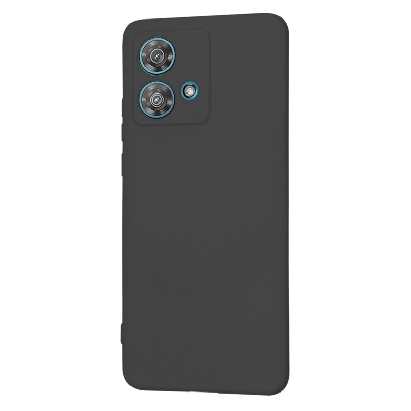 Husa telefon compatibila cu Motorola Edge 40 Neo, Anti-Soc, Protectie camera, Microfibra interior ( catifea ), Margini Ridicate pentru Protectia Ecranului, Negru
