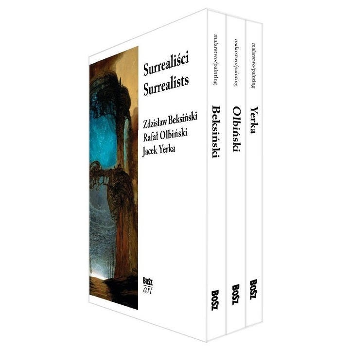 Set de minialbumuri in etui, Bosz, Olbinski, Yerka, Beksinski, 64 pagini, arta, multicolor