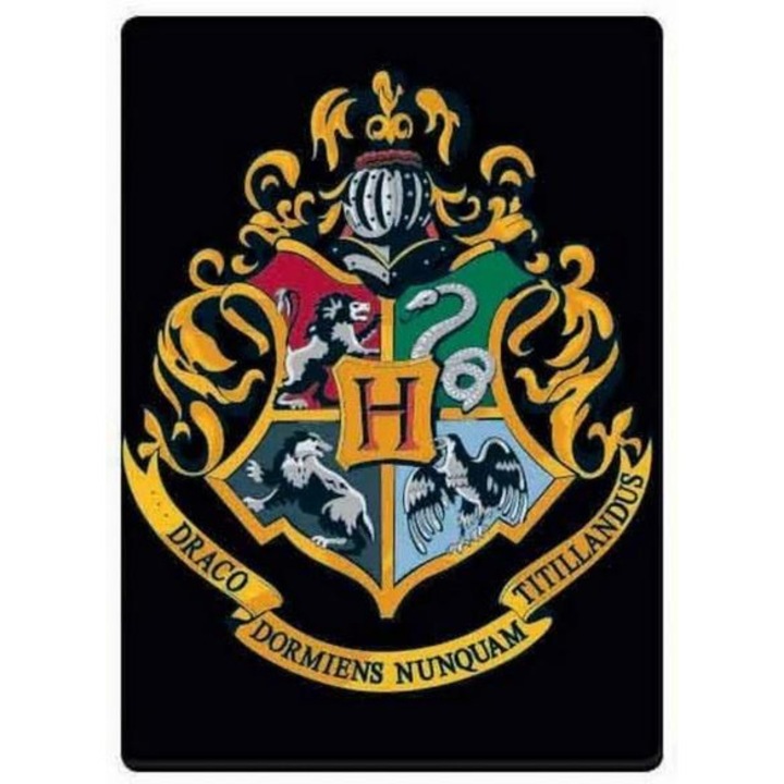 Mágnes Harry Potter, Half Moon Bay, Roxfort címere, fém, fekete