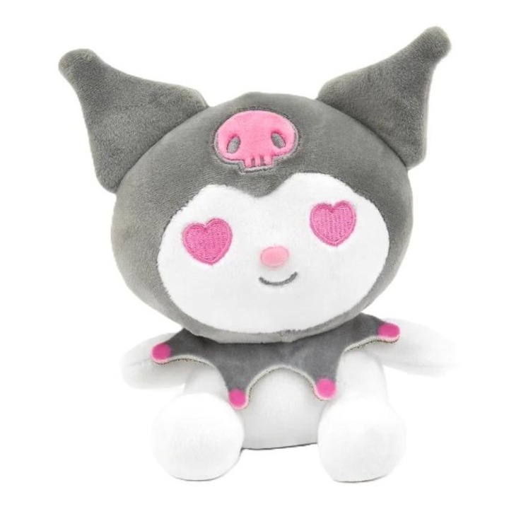 Плюш Hello Kitty Kuromi 25см, комплект, черен, сив, виолетов