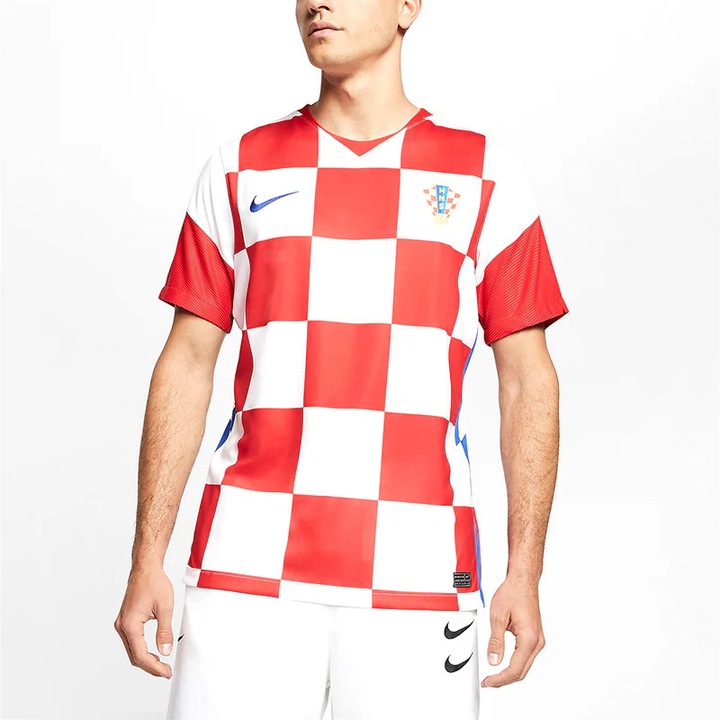 Nike Tricou de fotbal bărbați, acasă, 2020, roșu/alb, Rosu/Alb