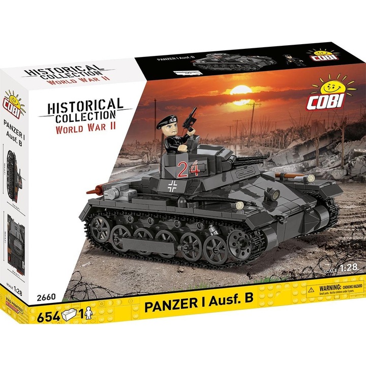 Panzerkampfwagen I, COBI, 1:28, 654 elemente, figura, 1940