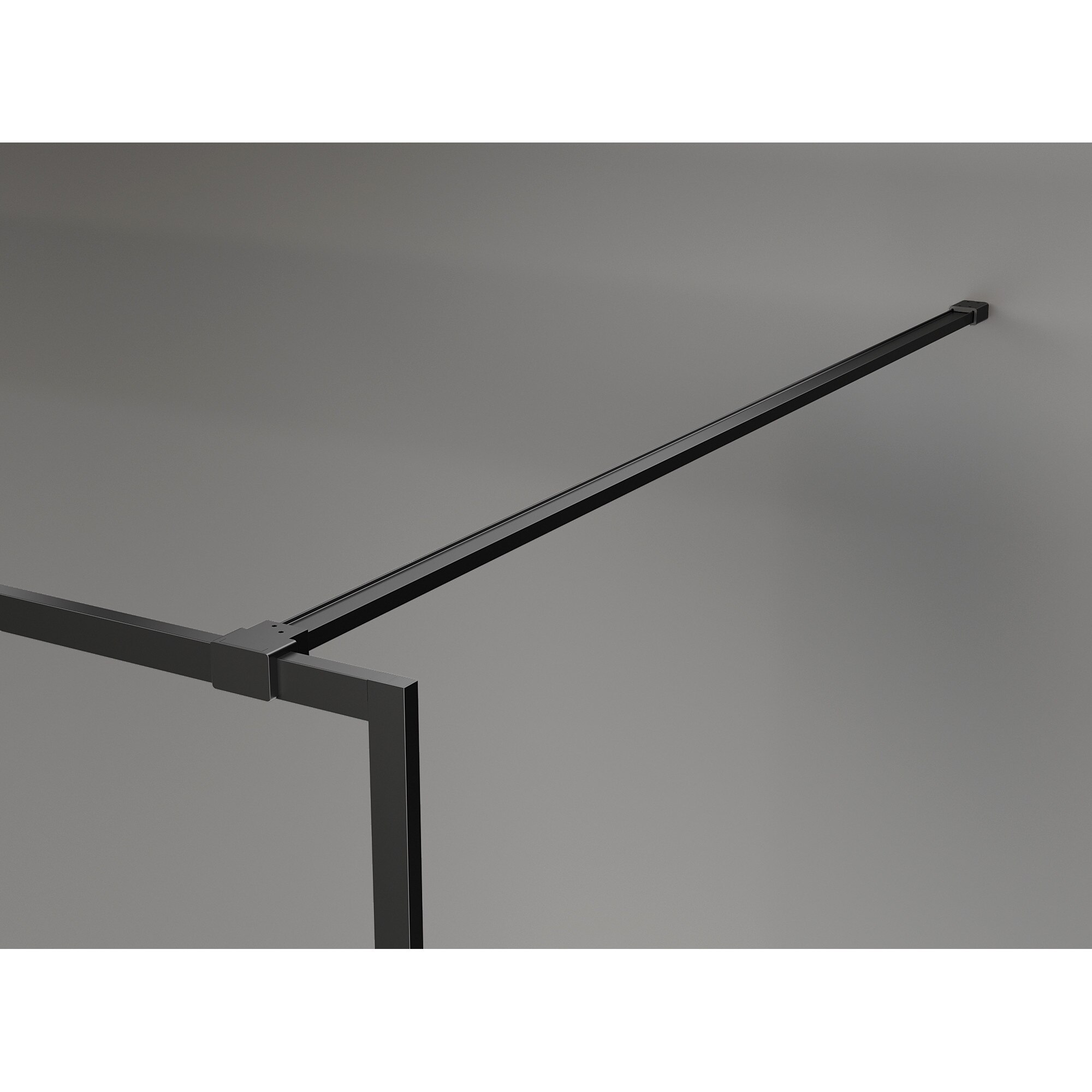 Perete de dus Kioto-XF, 110x202cm, sticla securizata 10mm, negru