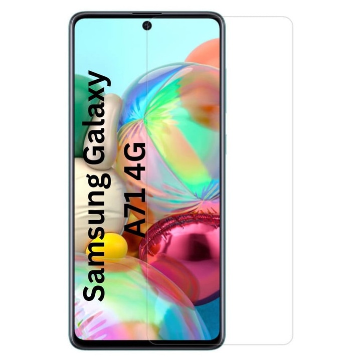 Folie pentru Samsung Galaxy A71 4G / Galaxy Note 10 Lite / Galaxy M51 / Galaxy A71 5G, SKYDDAR INNOVATION, Protectie 9H, 0.3mm, Clear Vision, set cu sticker, Transparent