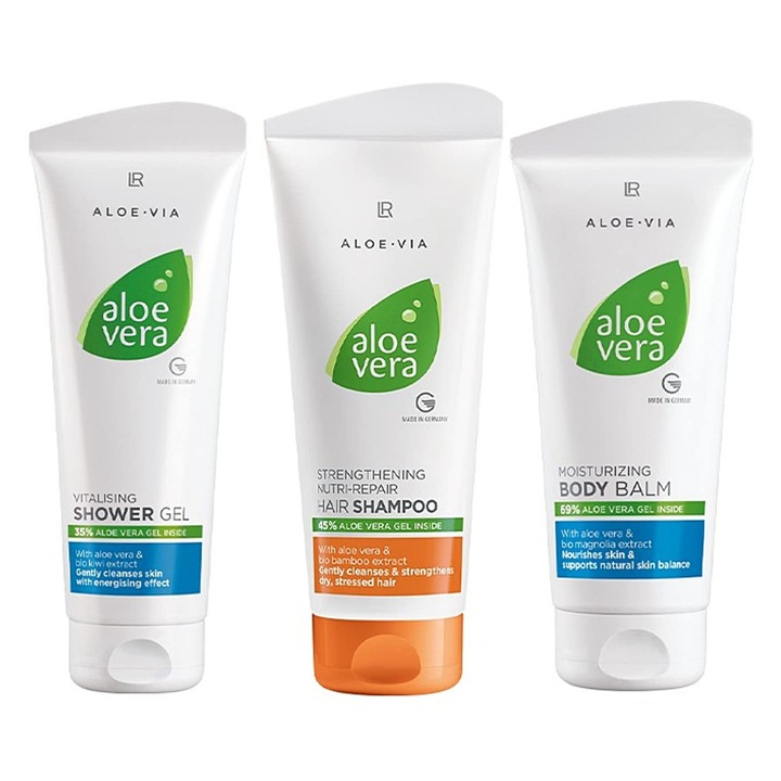 Set pentru Păr și Corp LR Aloe Vera, Balsam, Șampon, Gel de Duș, Unisex