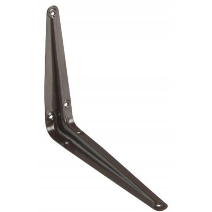 Set 24x Suport Pentru Raft LOFT, BKshop, Suport Metalic Din Otel, Vopsit In Camp Electrostatic, Rezistent Si Durabil, Design Simplu, Ideal Pentru Garaj Sau Birou, Montaj Rapid, 125 x 100 mm, Maro