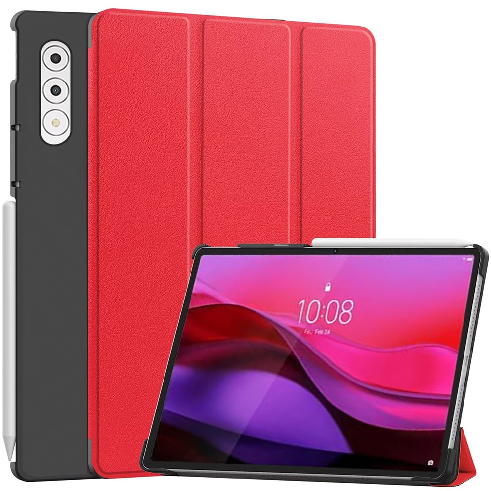 Husa tableta, DDOLI, pentru Lenovo Yoga Tab Plus 12.7 inch, inchidere magnetica, rosu