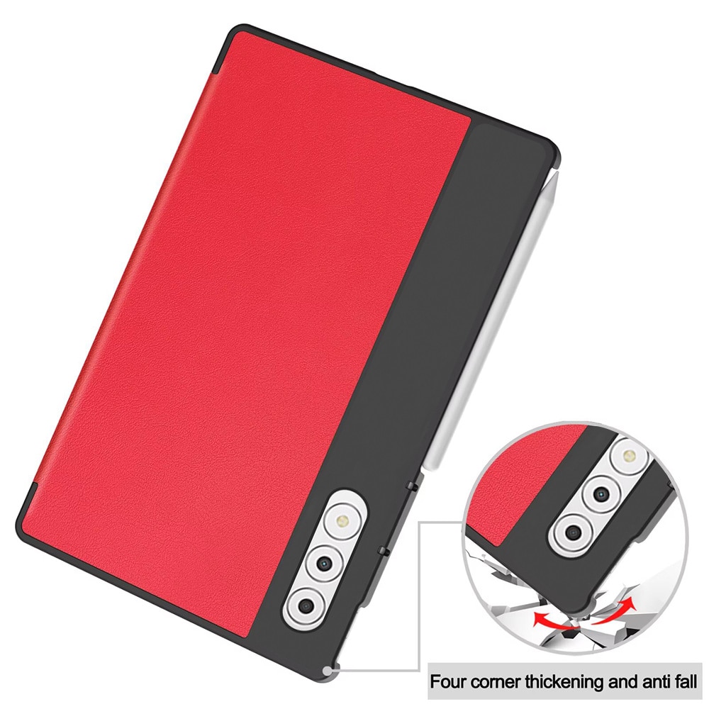 Husa tableta, DDOLI, pentru Lenovo Yoga Tab Plus 12.7 inch, inchidere magnetica, rosu