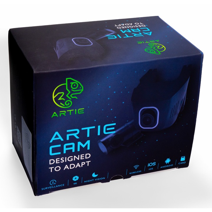 Camera Auto Duala Fata+Spate, 1440P/2160P + 1080P, WiFi, Night Vision Artie Cam