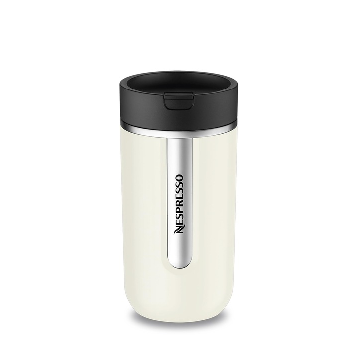 Cana termos Nespresso 400 ml, etanșă, din oțel inoxidabil, multicolor