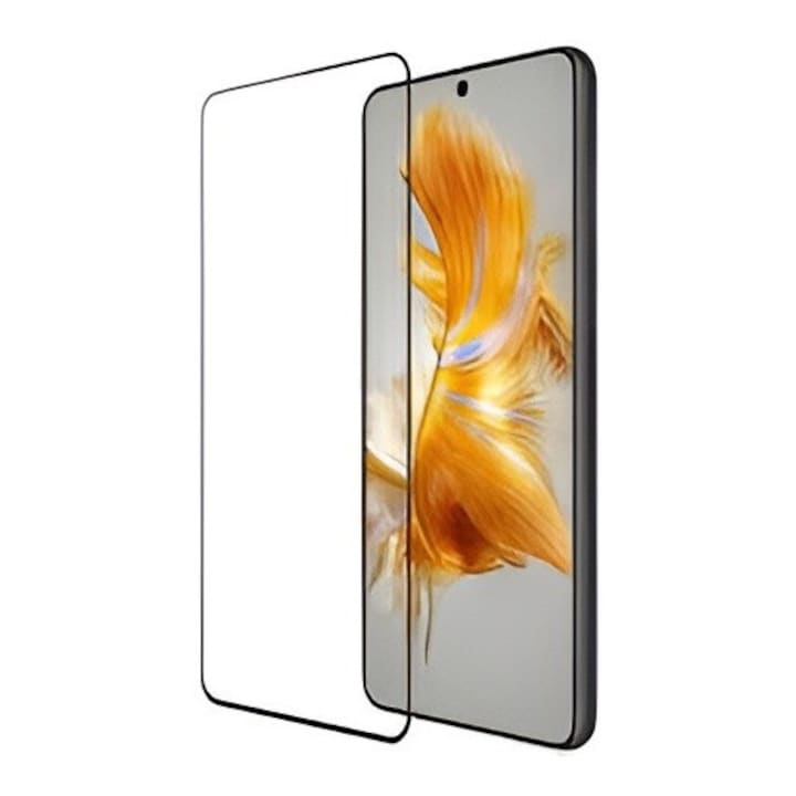 Закалено стъклено фолио, Flippy, за Huawei Pura 70, Full Glue, черни ръбове, прозрачно