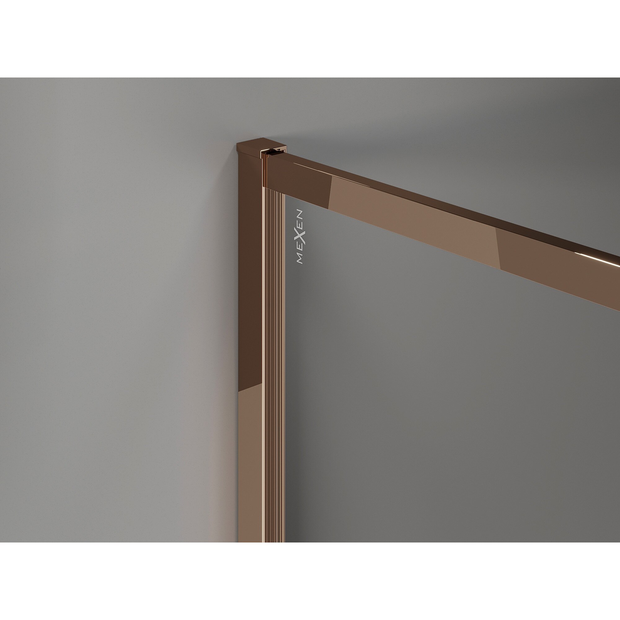Panou de dus Walk-in Mexen Kioto-F, 110x85cm, transparent 8mm, aur