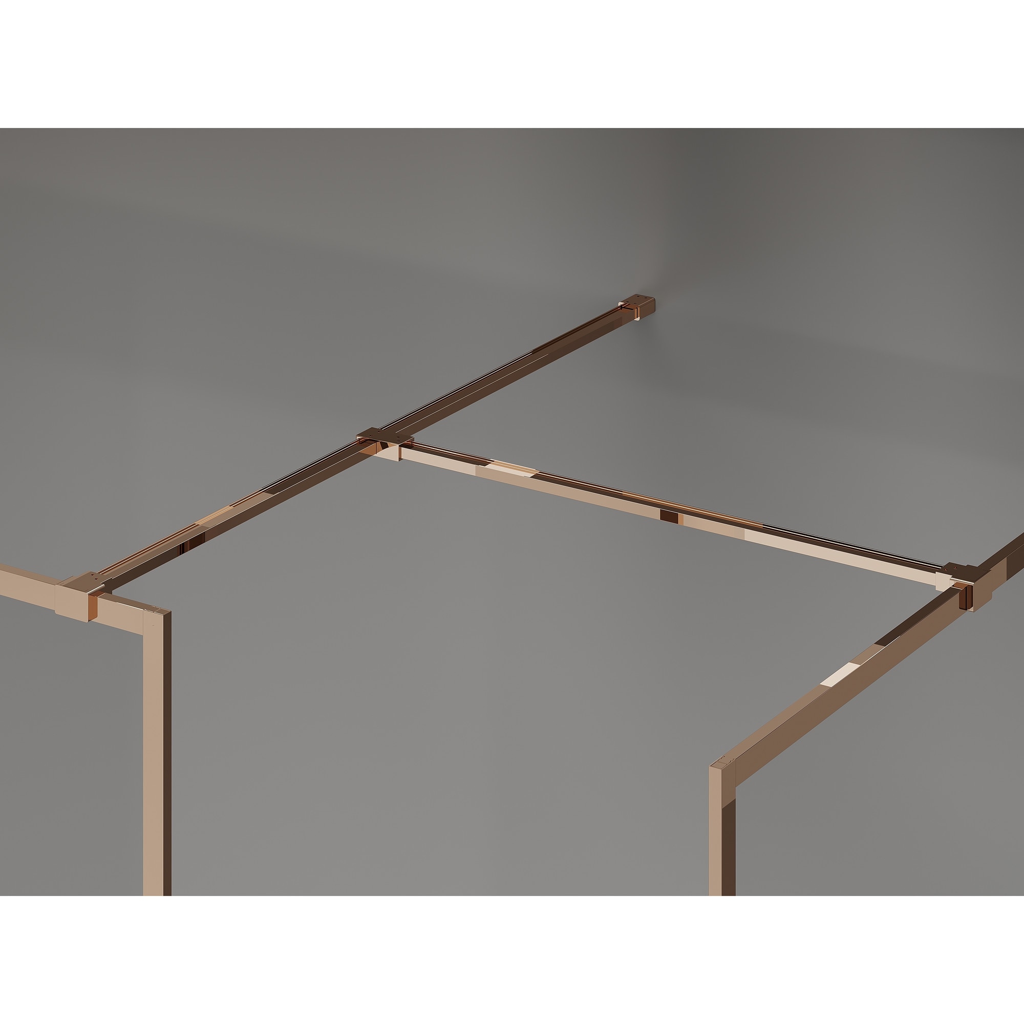 Panou de dus Walk-in Mexen Kioto-F, 110x85cm, transparent 8mm, aur