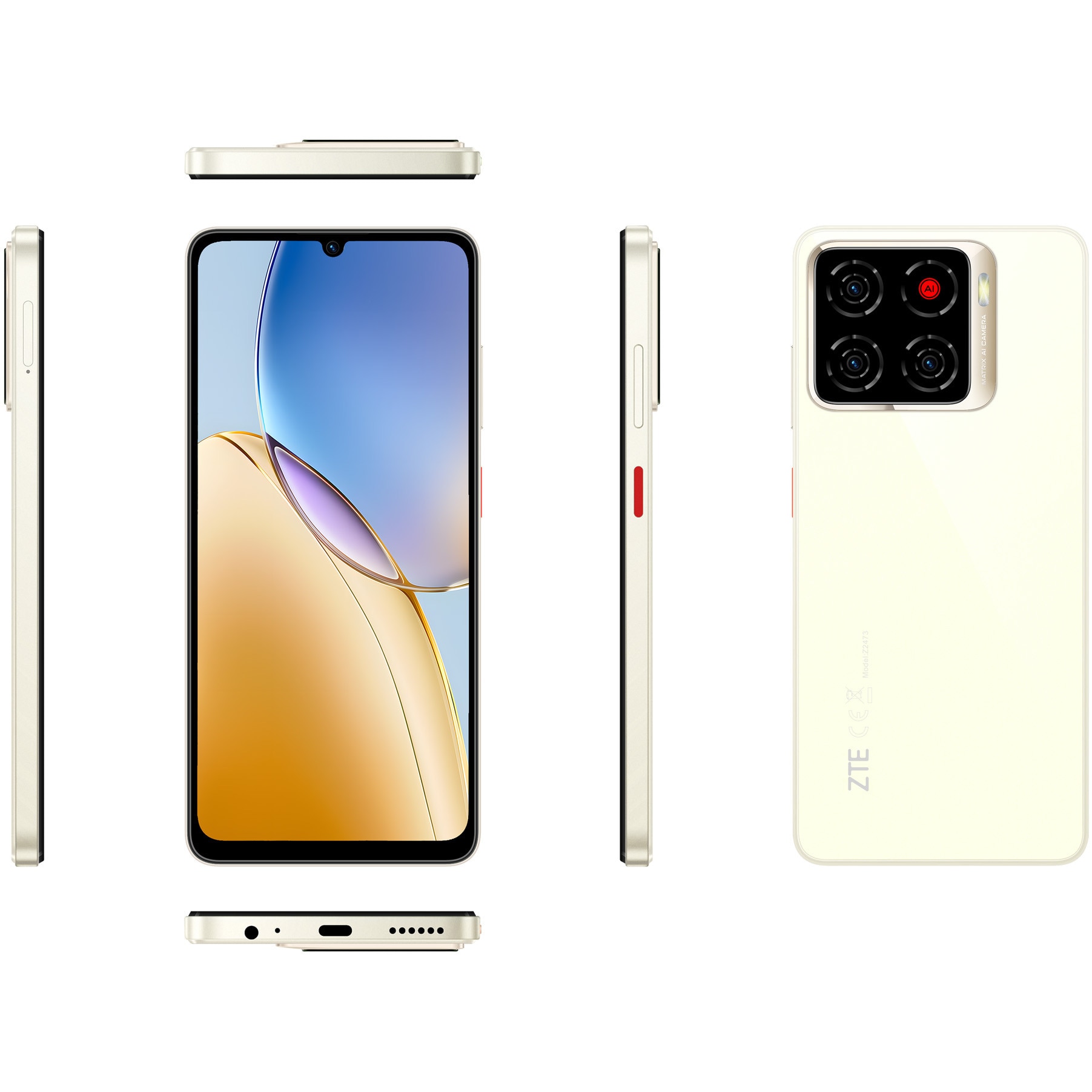 Telefon mobil ZTE Blade A56, Dual SIM, 4GB, 64GB, 4G, Floating Gold