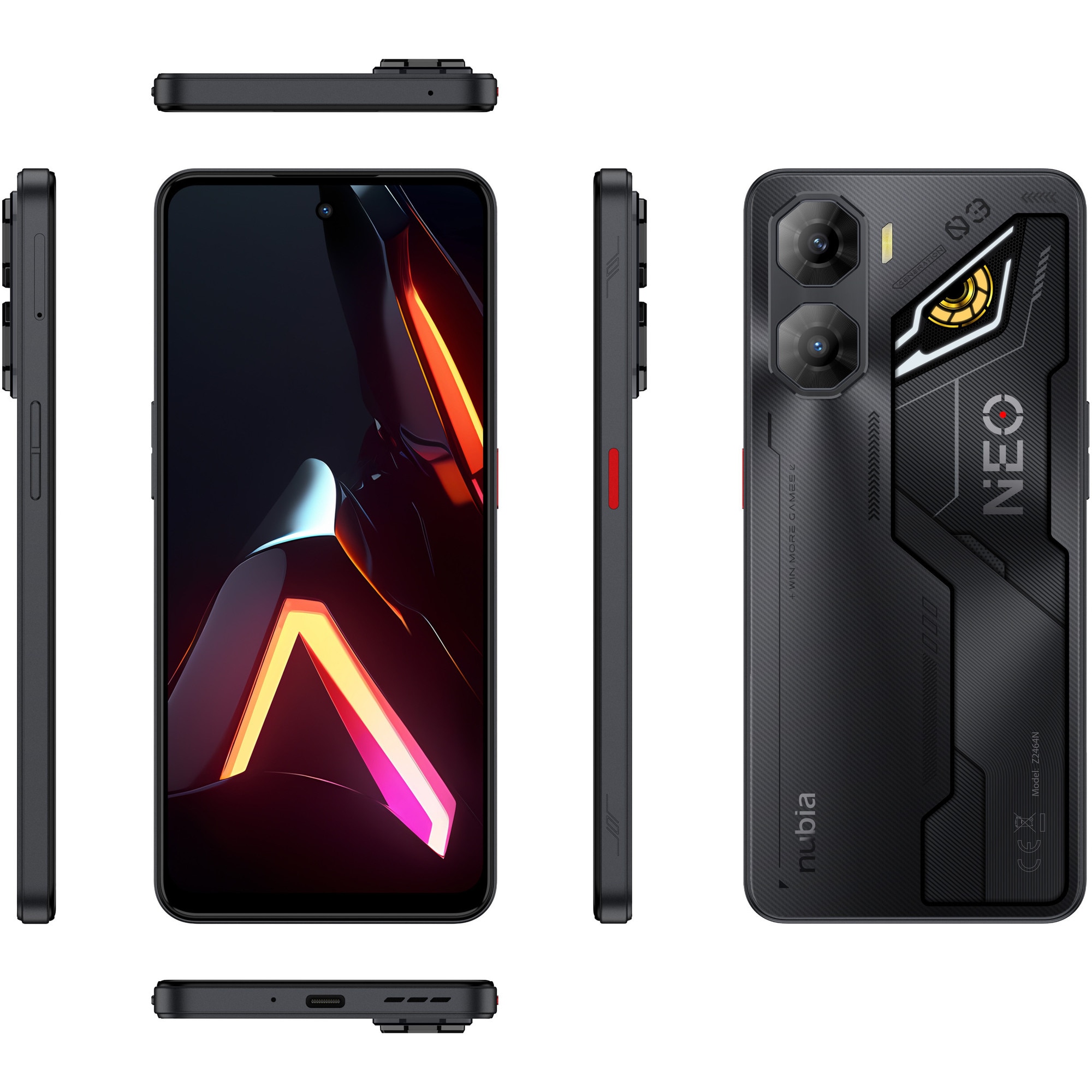 Telefon mobil ZTE nubia NEO 3, Dual SIM, 8GB, 256GB, 5G, Shadow
