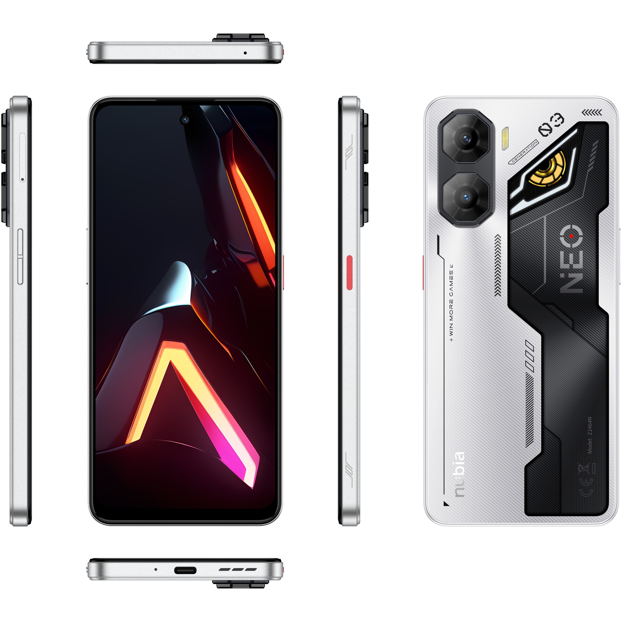 Telefon mobil ZTE nubia NEO 3, Dual SIM, 8GB, 256GB, 5G, Cyber Silver