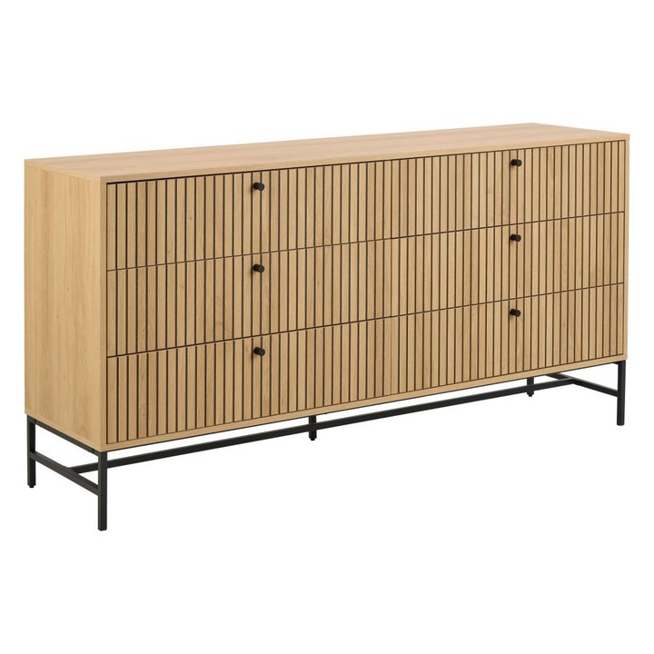 Comoda maro/neagra din metal 158 cm Albany Actona Company