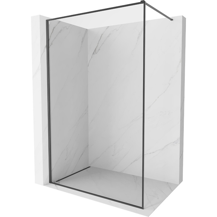 Perete de dus Mexen Kioto-F Walk-in cu cadru 130 x 202 cm, transparent 8 mm, gri arma slefuit - 800-130-104-66-00