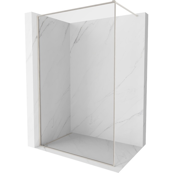Mexen Kioto-XF perete de dus Walk-in cu cadru 60 x 202 cm, transparent 10 mm, nichel periat - 800-060-104-97-00-X