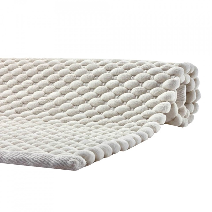 Covoras pentru baie ivoriu din bumbac 60x100 cm Maks Aquanova
