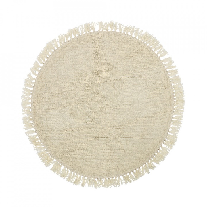 Covor crem din fibre naturale 110 cm Lenea Bloomingville