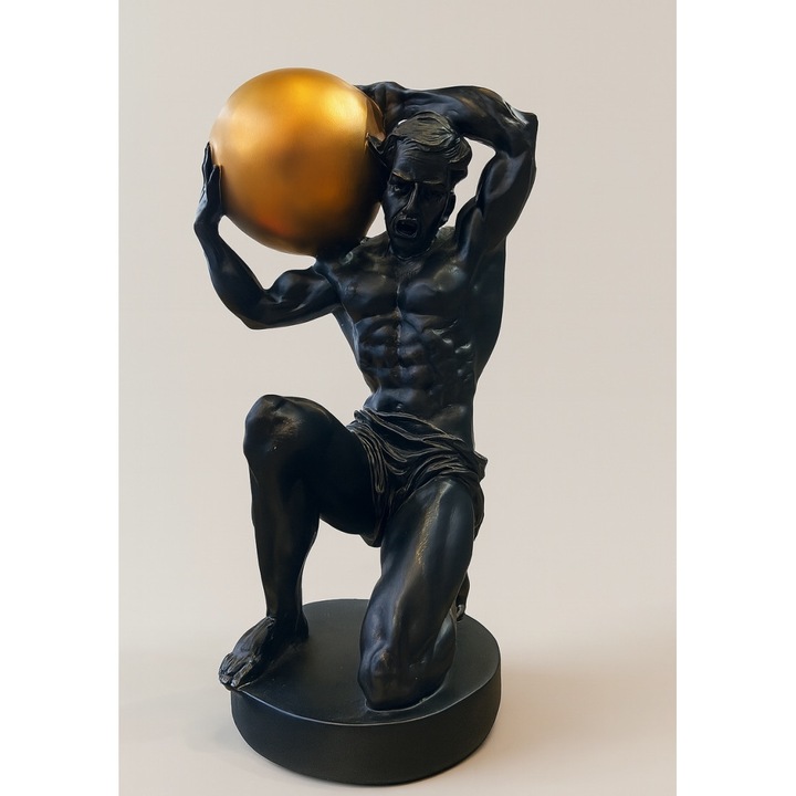 Statueta Auronis, Magic Time, 43x22cm, negru aurie