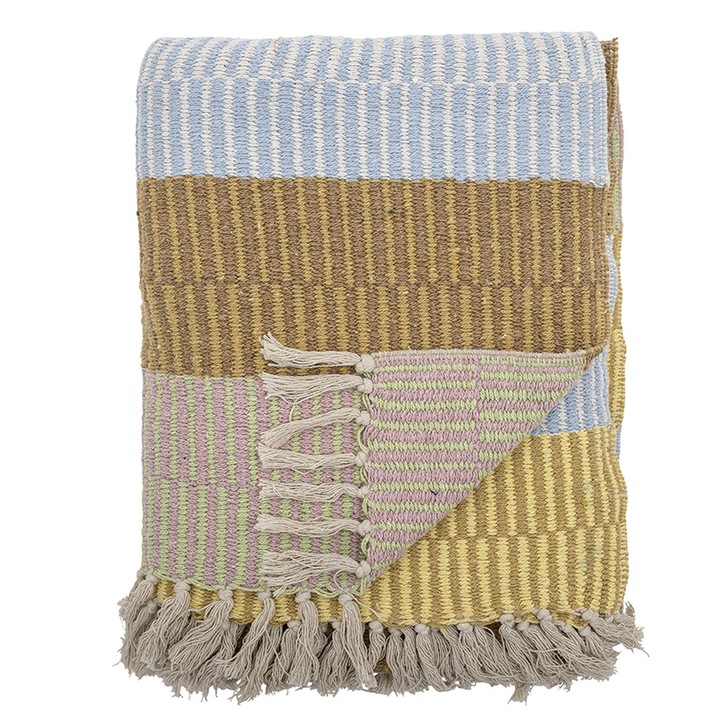 Pled multicolor din bumbac 130x160 cm Isnel Creative Collection