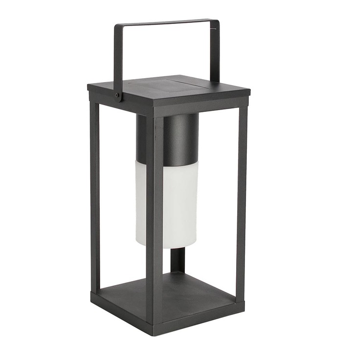 Lampa solara pentru exterior neagra din metal 38 cm Square Bizzotto