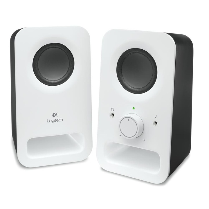 Boxe PC Logitech Z150, set 2.0, sunet stereo, alb - eMAG.ro