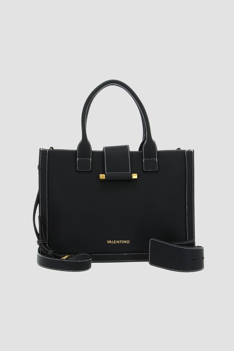 Geanta VALENTINO Shopper neagra mare Frosty