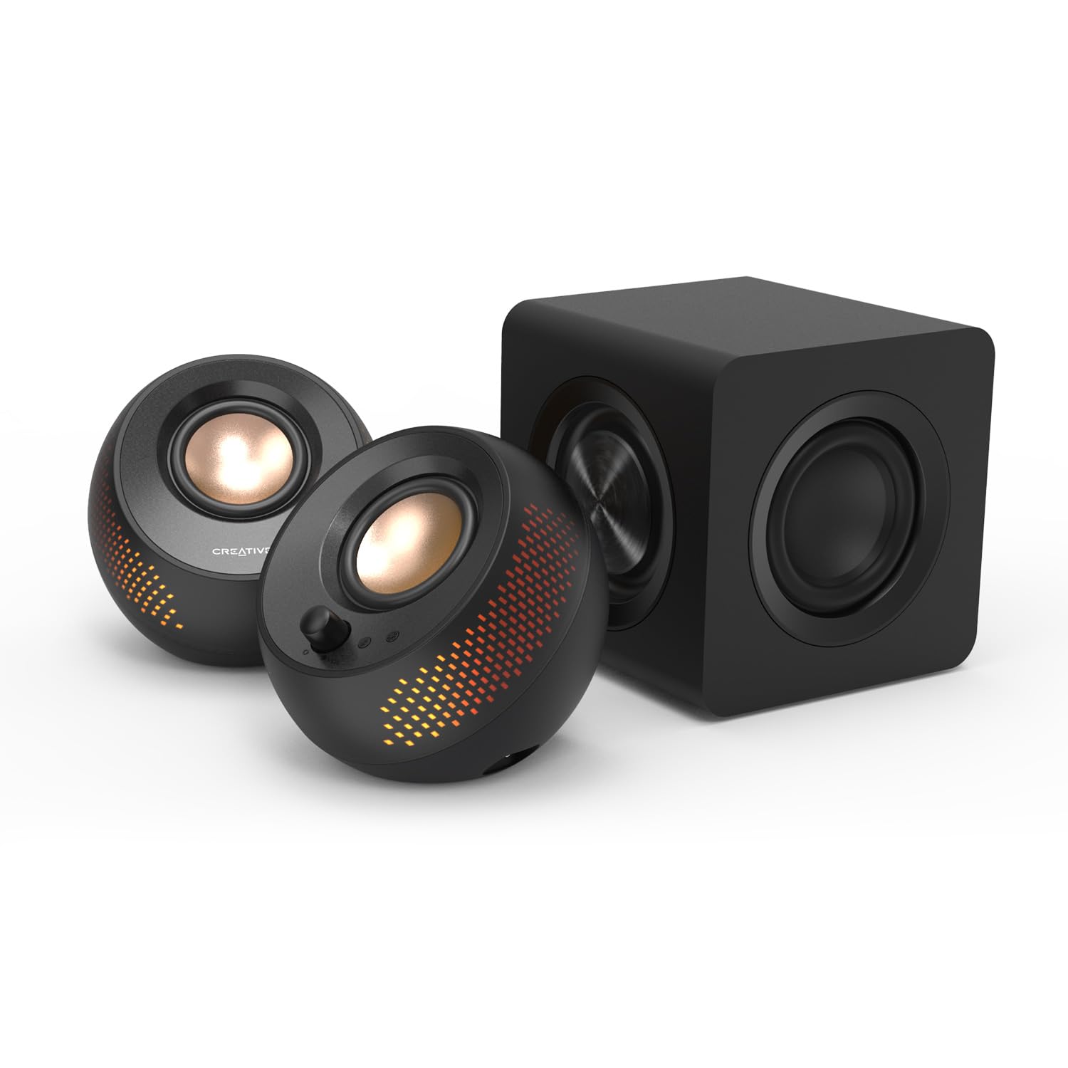 Boxe Creative Pebble X Plus 2.1, subwoofer, iluminare RGB, USB-C - eMAG.ro
