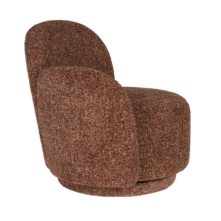 Fotoliu rotativ rosu bordo din textil Rose Dutchbone