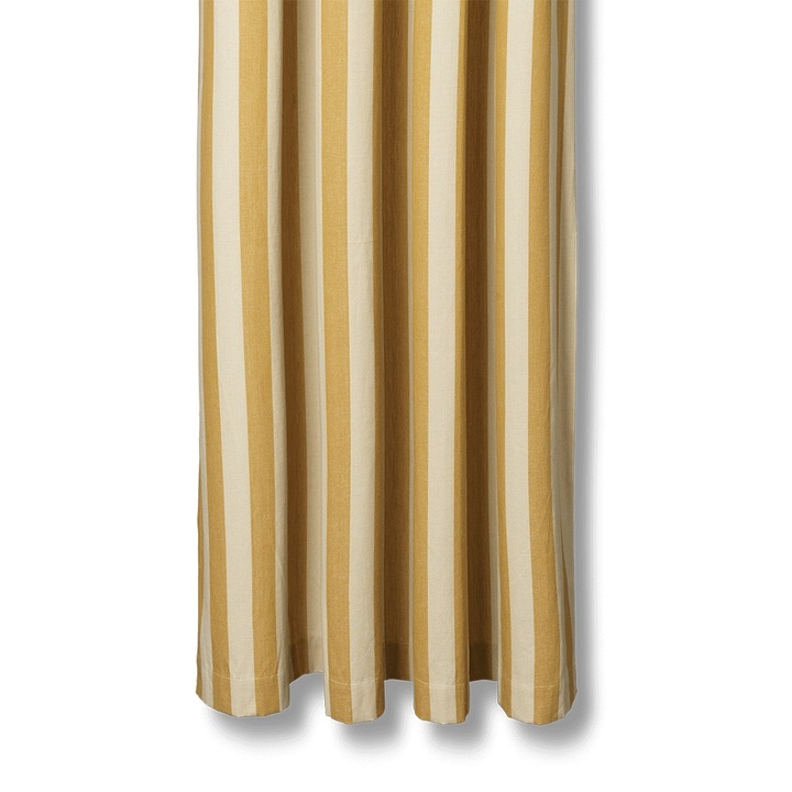 Perdea dus Ferm Living Chambray galbena 160x205cm, bumbac organic