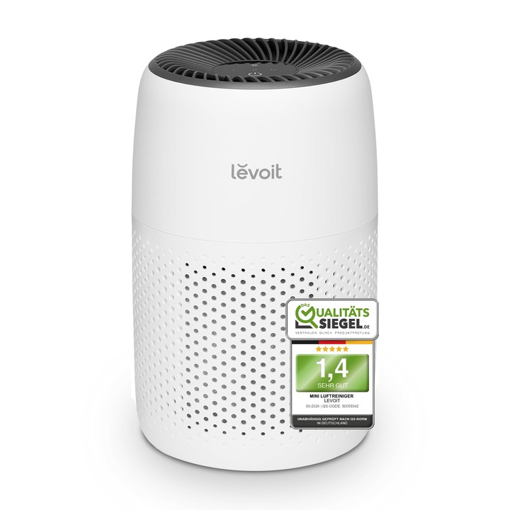 Purificator de Aer Levoit HEPA, 3 viteză, aromaterapie, alb, pentru încăperi de până la 0, 3 m