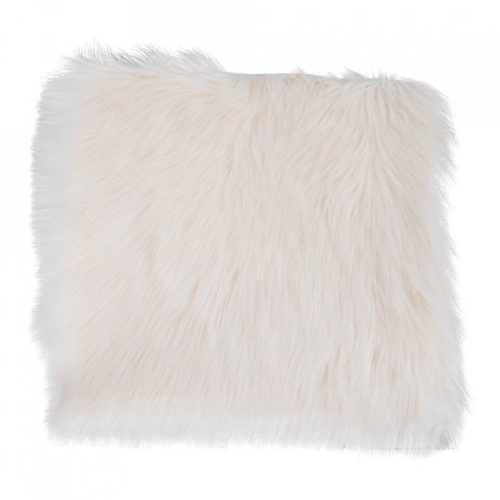 Perna sezut ivorie din fibre sintetice 40x40 cm Mahia House Nordic