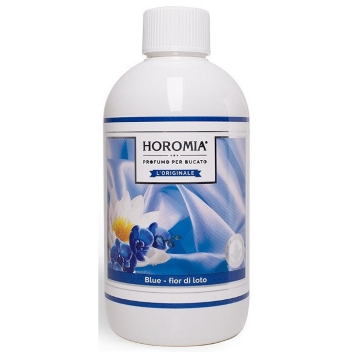 Horomia Blue Fior di Loto öblítő 500 ml, folyékony, 50 mosás, könnyíti a vasalást