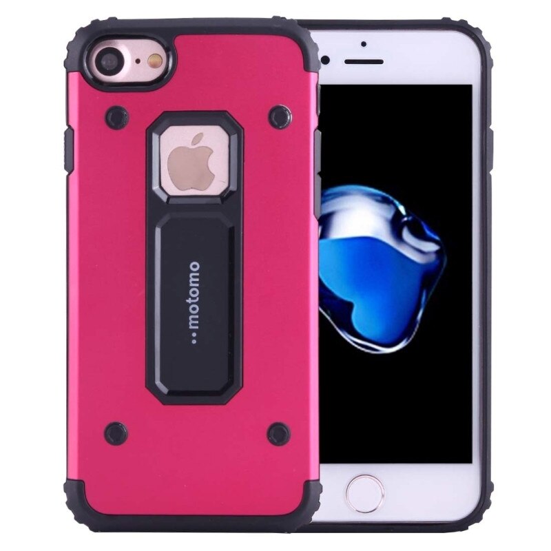Capac de protectie Motomo Armor Hybrid (TPU si aluminiu) pentru Apple iPhone 6 Plus / 6S Plus, Rosu