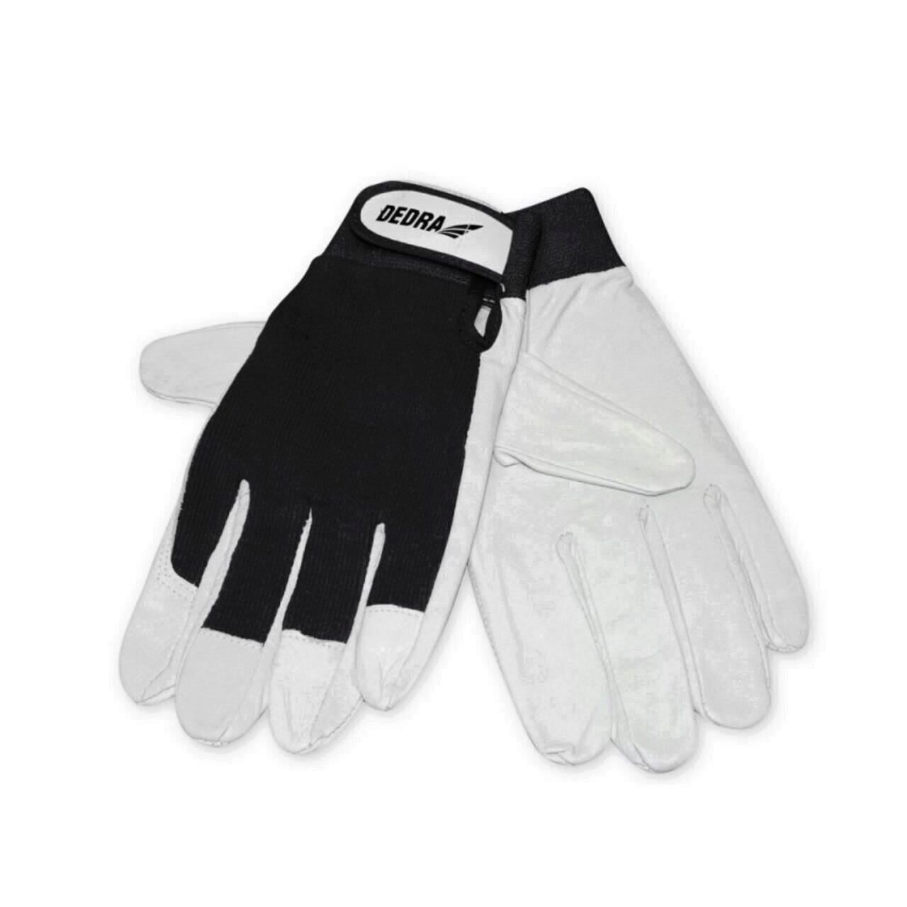 Manusi de protectie din piele de porc pe palme, Dedra negru, marimea XL