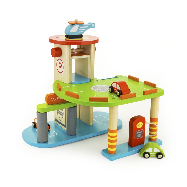 Garaj cu parcare din lemn, Viga, tip Montessori