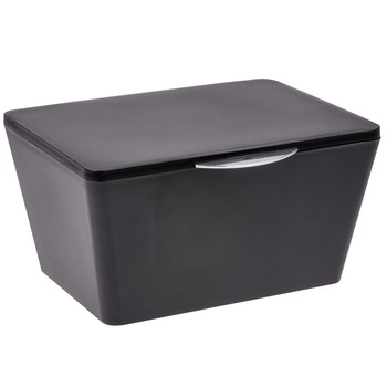 Cutie depozitare Wenko, 19 x 15.5 x 10 cm, Negru Cutie depozitare Wenko, 19 x 15.5 x 10 cm, Negru