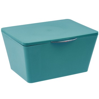Cutie depozitare Wenko, 19 x 15.5 x 10 cm, Turcoaz Cutie depozitare Wenko, 19 x 15.5 x 10 cm, Turcoaz