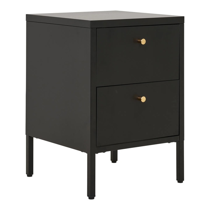 Noptiera neagra din metal Dalby House Nordic