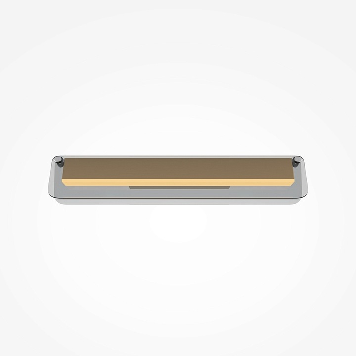 Кафява месингова/сива метална апликация Flat Maytoni