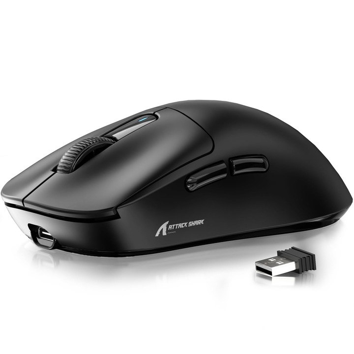 Gaming egér, Attack Shark X3 49G, 26000 DPI, fekete