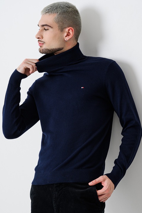 Tommy Hilfiger, Kasmír és organikuspamut tartalmú garbó, Tengerészkék